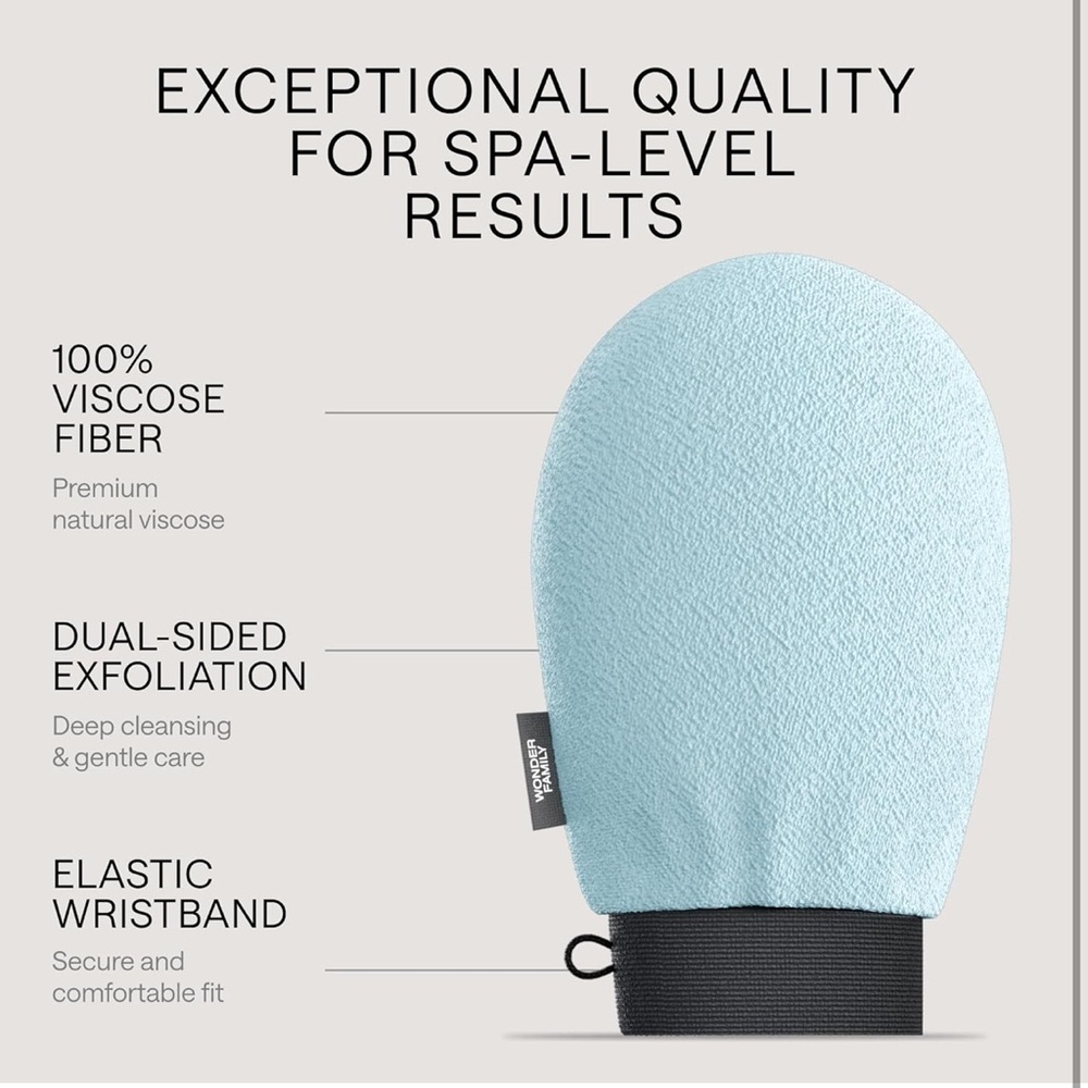 Korean Exfoliating Mitt, Dead Skin Remover, Exfoliating Body Scrubber Fa… - Picture 2 of 7